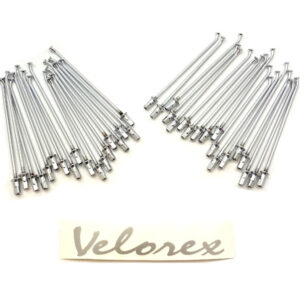 Velorex Set of 36 HD Chrome plated spokes & nipples for 16" sidecar wheel
