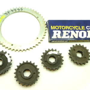 Triumph T150 1971-1972 sprocket & chain set (opn 57-1917 / 37-4046)