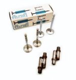 Triumph Thunderbird 6T Set of valves & P.B. valve- guides   Opn.E 2903 - 2904 - 2900