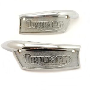 Triumph T140 US tank pair of metal tank badges (82-9700 / 82-9701)