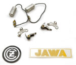 Jawa Twins  Contact breaker & Condensator set + Carbon brushes