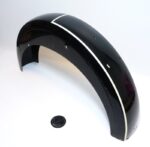 CZ 125/175 rear mudguard black with white striping (477-33-050)