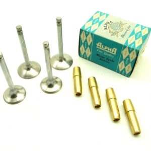 BSA A65 Valves & PB guides set 1967-1970  (opn 68-0809 68-0665 68-0663)