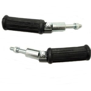 Pair of universal pillion footrests for British bikes     BSA-Triumph-pattern