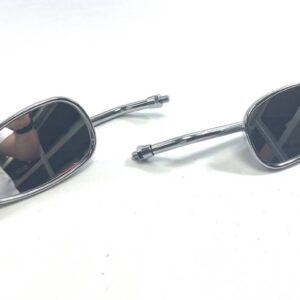 Royal Enfield E11-type mirrors LH+RH pair chrome plated